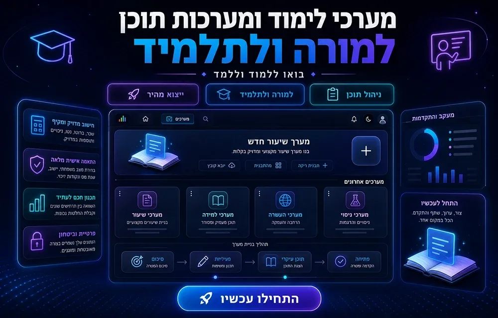 מערך שיעורים למורה ולתלמידים